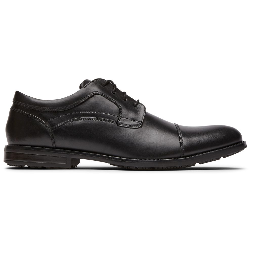 Rockport Men's Mykel Cap Toe Oxfords - Black - USA (0836UPCHA)